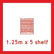 1.25m x 5 Shelf