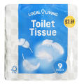Local Living Toilet Tissue Soft 2 Ply 9's